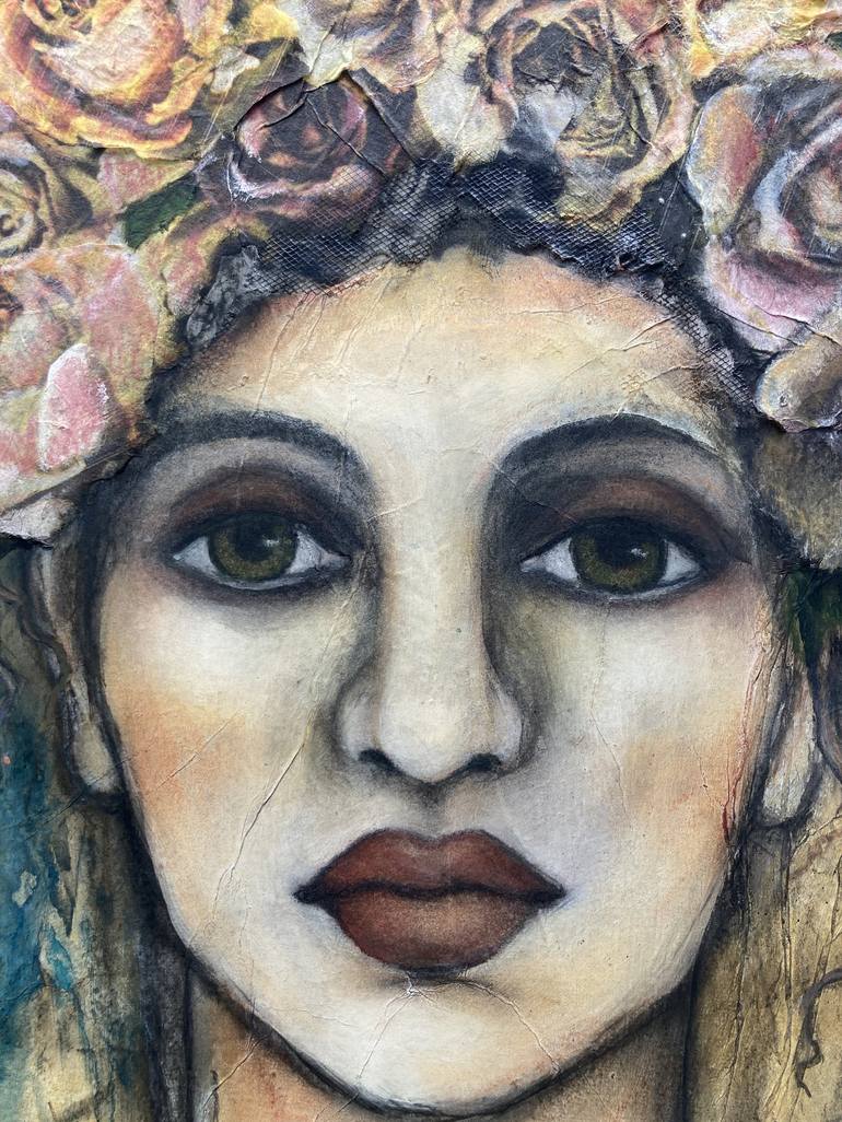 Original Portraiture Fantasy Mixed Media by Lynne Bolton