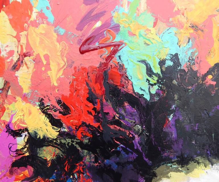 Original Abstract Pop Culture/Celebrity Painting by Lynne Bolton