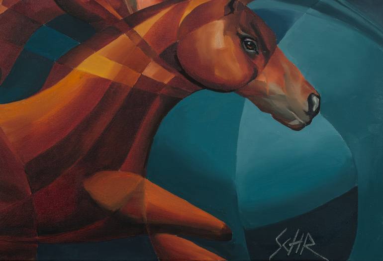 Original Horse Painting by Eddie Schrieffer