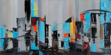 Print of Abstract Expressionism Cities Paintings by Eddie Schrieffer