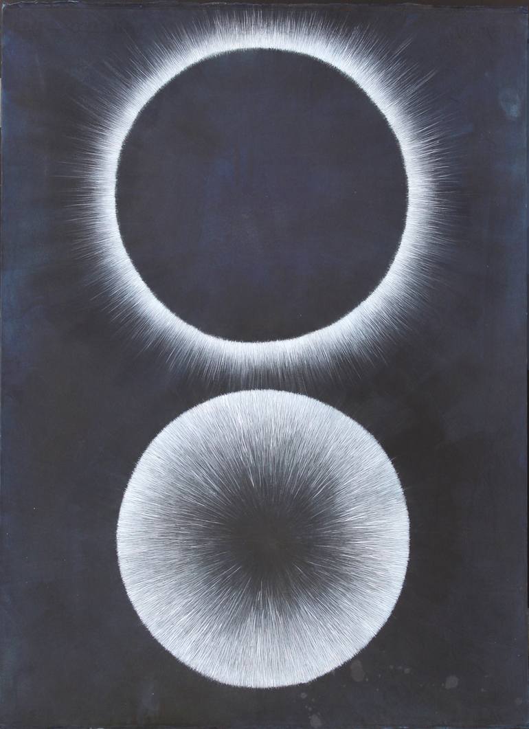 Two Circles Drawing by Gina Borg | Saatchi Art