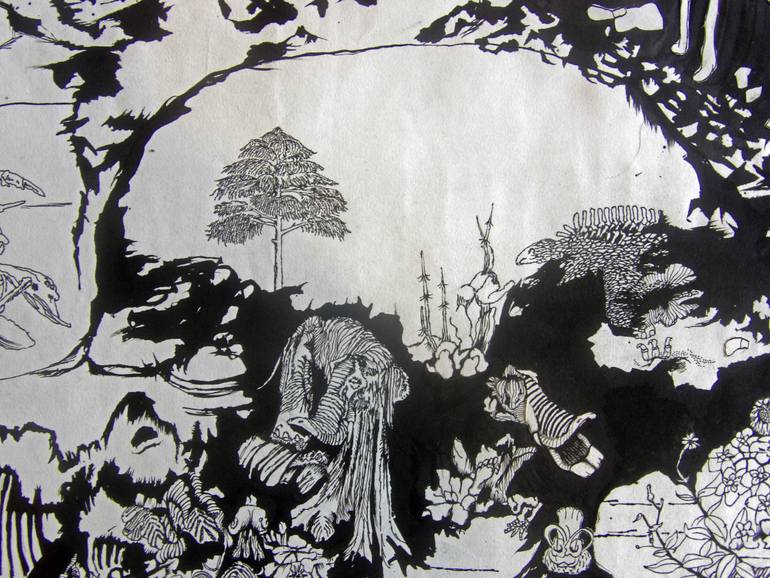 Original Romanticism Animal Drawing by Greg Dalton
