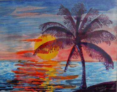 Original Impressionism Beach Paintings by George Fischer