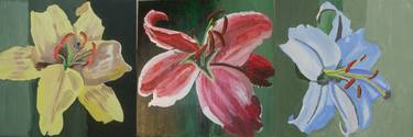 Original Expressionism Floral Paintings by George Fischer