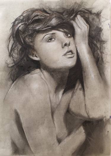 Print of Realism Nude Drawings by Kristian Mumford