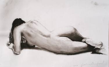 Print of Realism Nude Drawings by Kristian Mumford