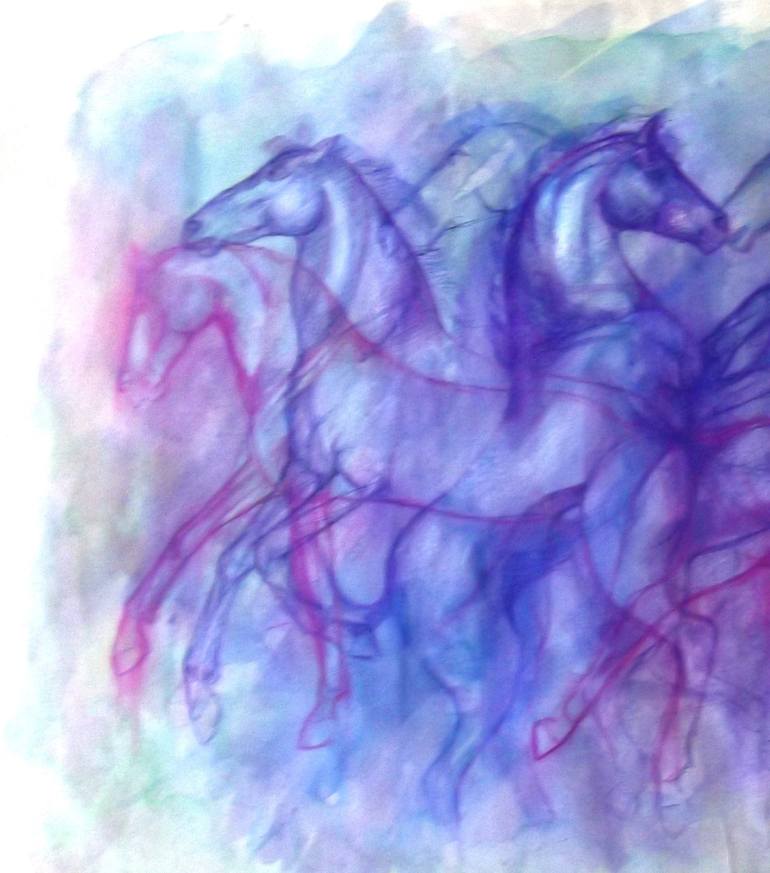 Original Horse Drawing by Helena Manchip