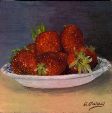 Strawberries in Shallow Bowl thumb