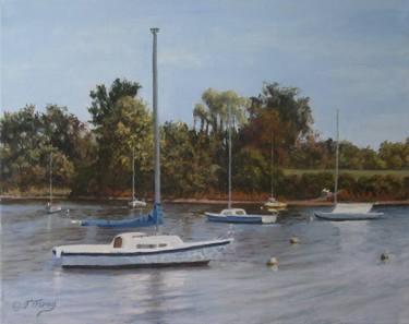 Original Fine Art Boat Paintings by Tom Furey