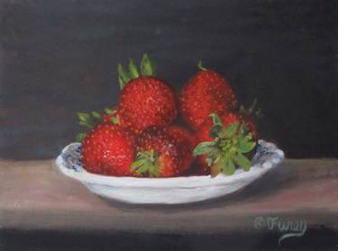 Strawberries on a plate thumb