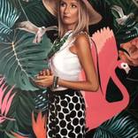 Self-portrait with flamingo by Zaszkaliczky Agnes