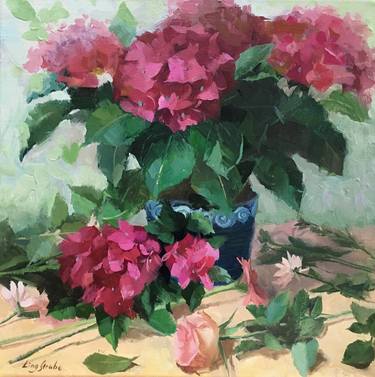 Print of Fine Art Floral Paintings by Ling Strube
