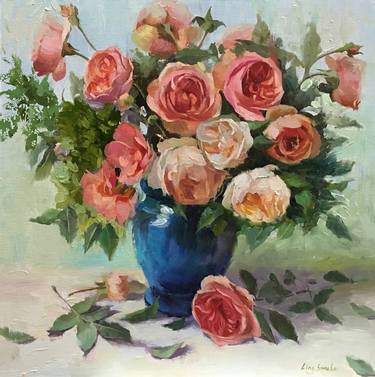 Print of Impressionism Floral Paintings by Ling Strube