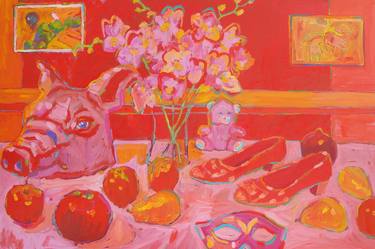 Original Figurative Still Life Paintings by Valerie Richardson