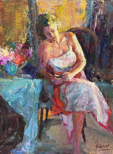 Original Impressionism Women Paintings by Janine Salzman