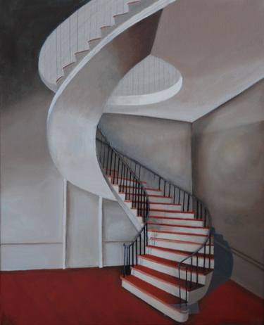 Original Expressionism Architecture Painting by Ted Hess
