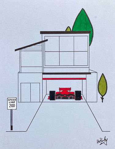 Original Contemporary Car Drawing by Ken Pursley