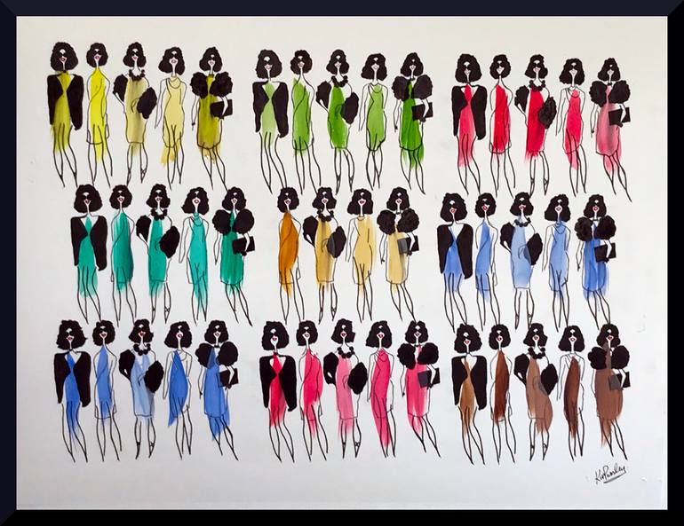 Original Contemporary Fashion Drawing by Ken Pursley