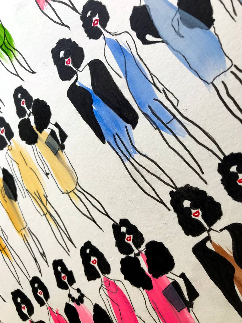 Original Contemporary Fashion Drawing by Ken Pursley