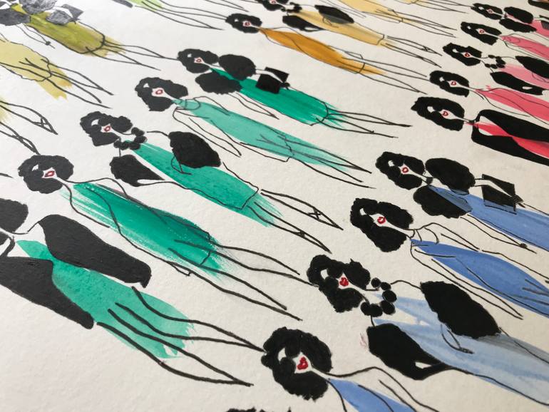 Original Contemporary Fashion Drawing by Ken Pursley