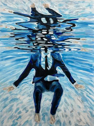 Original Abstract Expressionism Water Paintings by Angie Sinclair