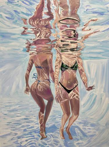 Original Abstract Women Painting by Angie Sinclair