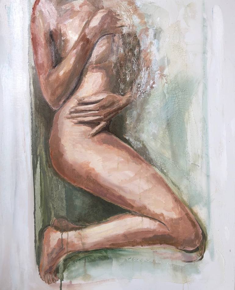 Original Figurative Nude Painting by Angie Sinclair