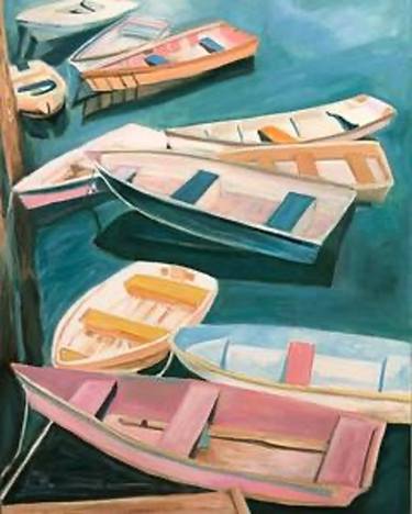 Original Impressionism Boat Paintings by Angie Sinclair