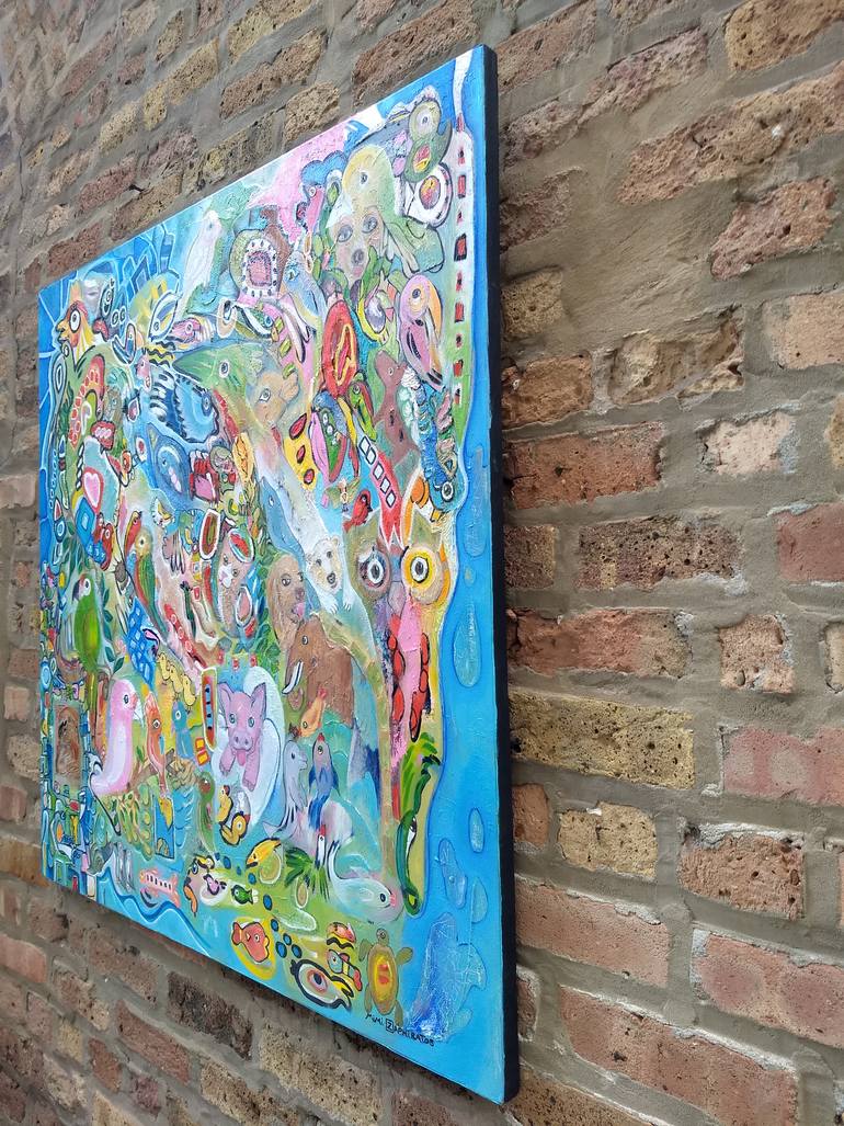 Original Figurative Abstract Painting by Mimi Zaphiratos