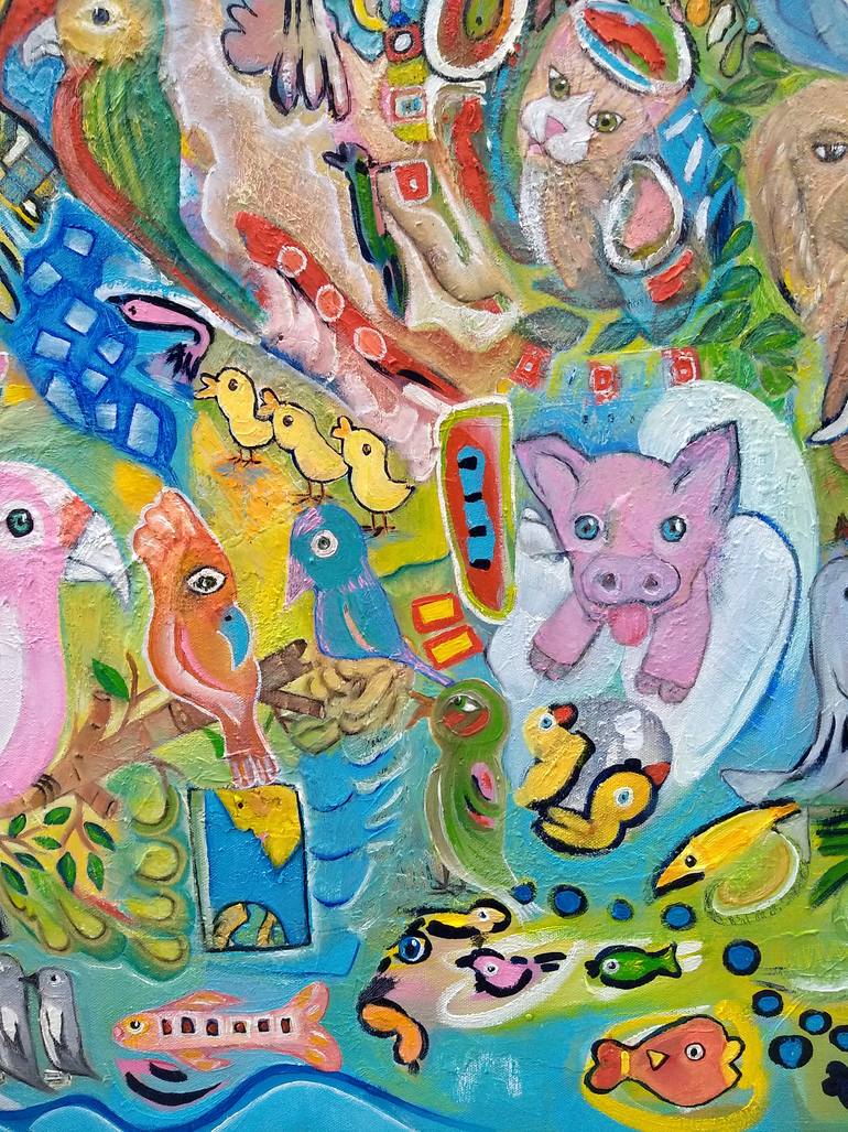 Original Figurative Abstract Painting by Mimi Zaphiratos