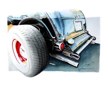 Print of Fine Art Automobile Paintings by Lance Von Prum