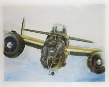 Print of Fine Art Airplane Paintings by Lance Von Prum
