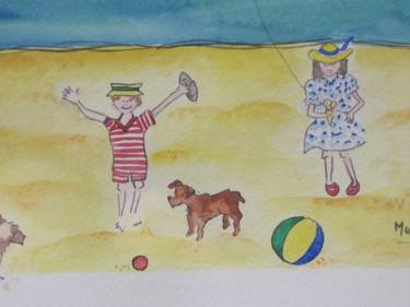 Original Expressionism Beach Paintings by maria colorado