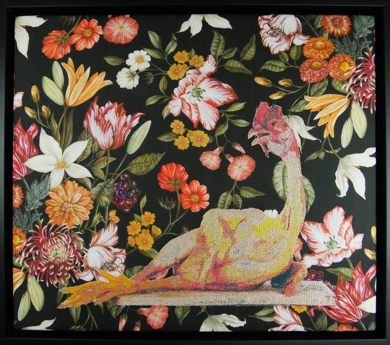 Original Abstract Animal Mixed Media by Blair Martin Cahill