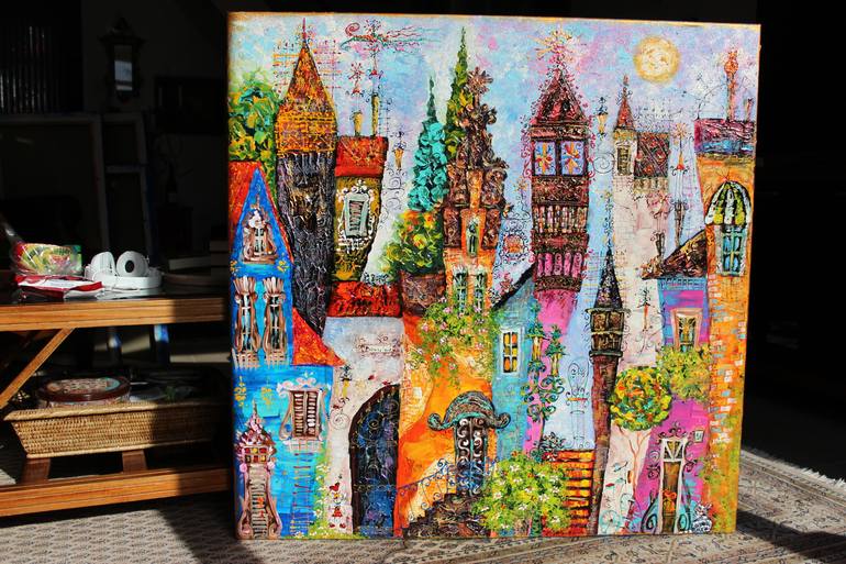 Original Architecture Painting by Tatyana Murova