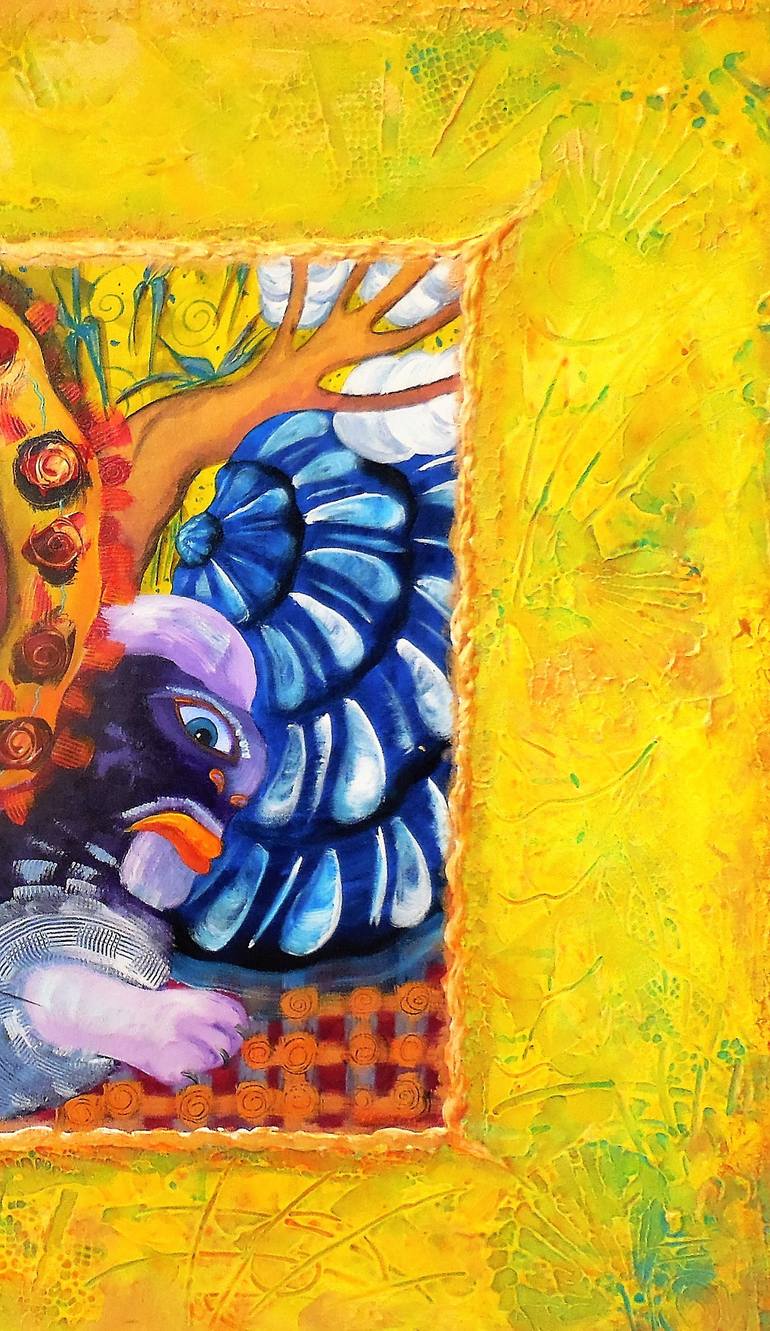 Original Art Deco Animal Painting by Tatyana Murova