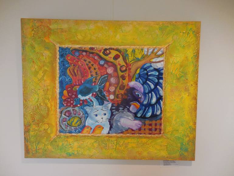 Original Art Deco Animal Painting by Tatyana Murova