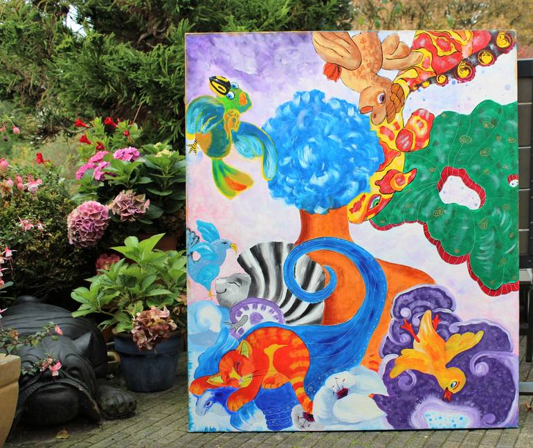 Original Art Deco Fantasy Painting by Tatyana Murova