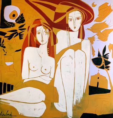 Print of Women Paintings by Cris conde