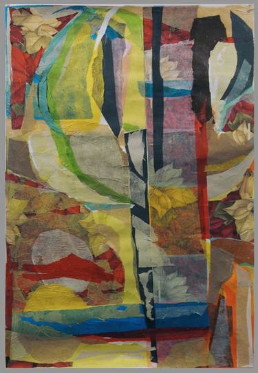 Original Fine Art Abstract Collage by Michal Shapiro