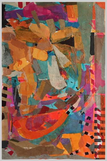 Original Abstract Expressionism Abstract Collage by Michal Shapiro