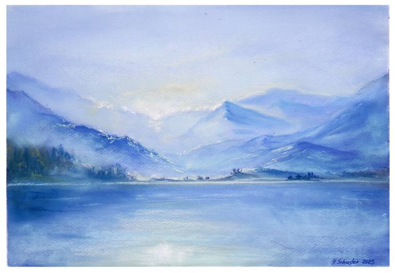 Autumn Lake Painting by Yulia Schuster | Saatchi Art