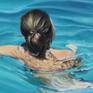 The painting is a part of the multimedia project “Water, Life, Joy”, which includes paintings, the drawings, sculptures and video. 
I wanted to present the joy of living, the return its own nature, return of lost identity  and cession to the water, as a source of life.

Figuration is shown realistically, in cheerful colors with elements of symbolism. By placing the figure in the foreground, the image directly influence the observer.
General mood is joy in their own comfort.