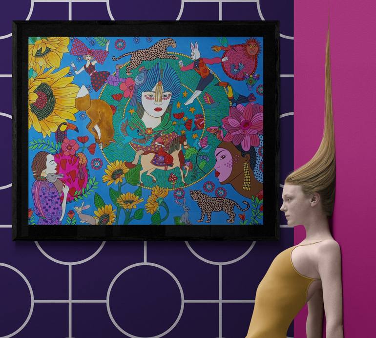 Original Symbolism Love Painting by Lucrezia Solena