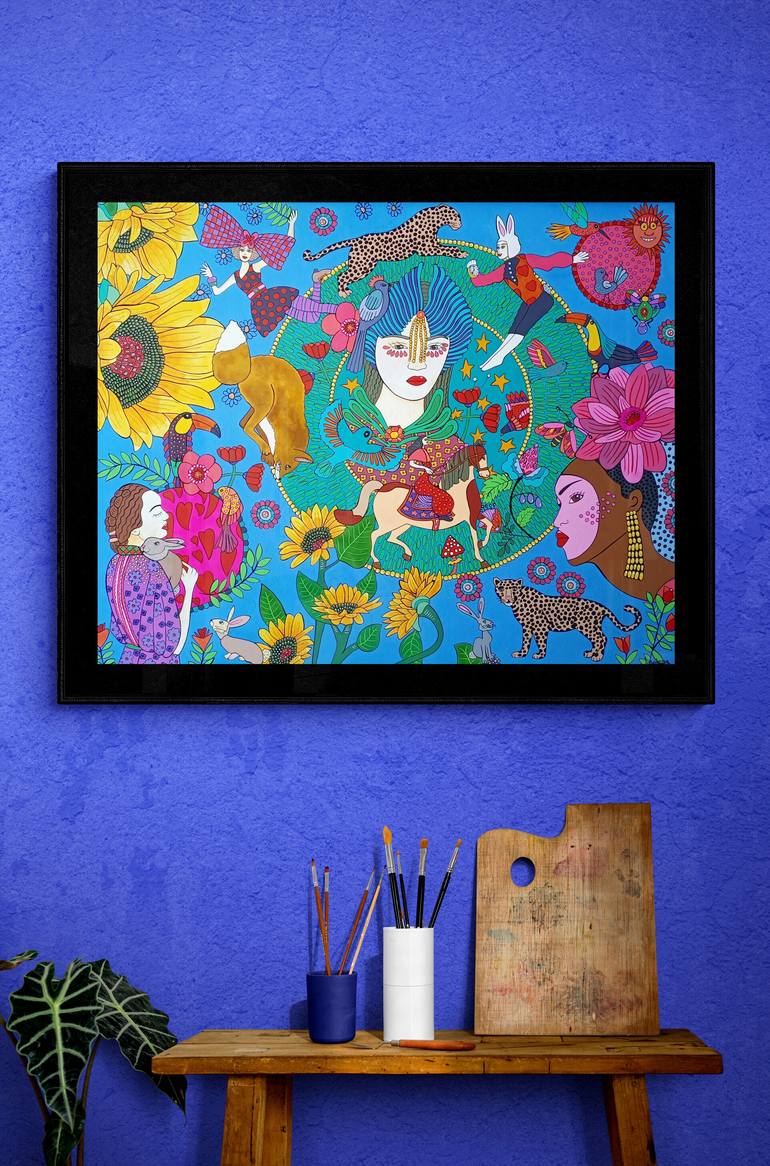 Original Symbolism Love Painting by Lucrezia Solena