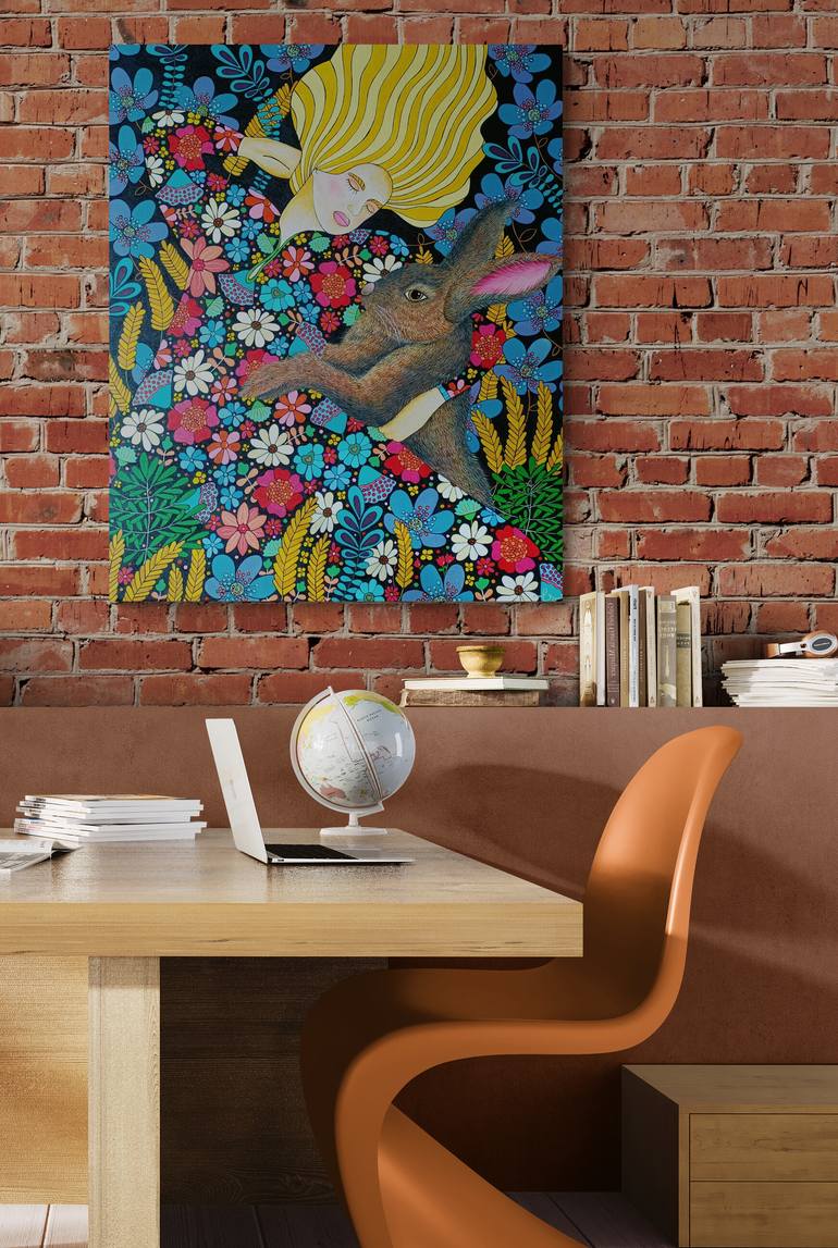 Original Symbolism Love Painting by Lucrezia Solena