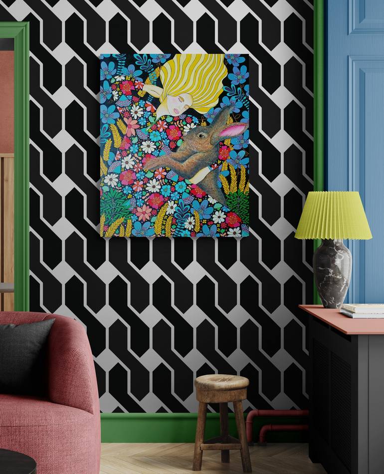 Original Symbolism Love Painting by Lucrezia Solena