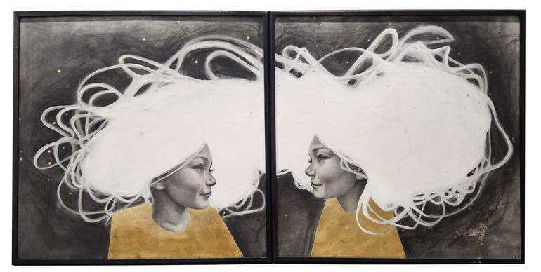 Original Abstract People Painting by Mays Mayhew