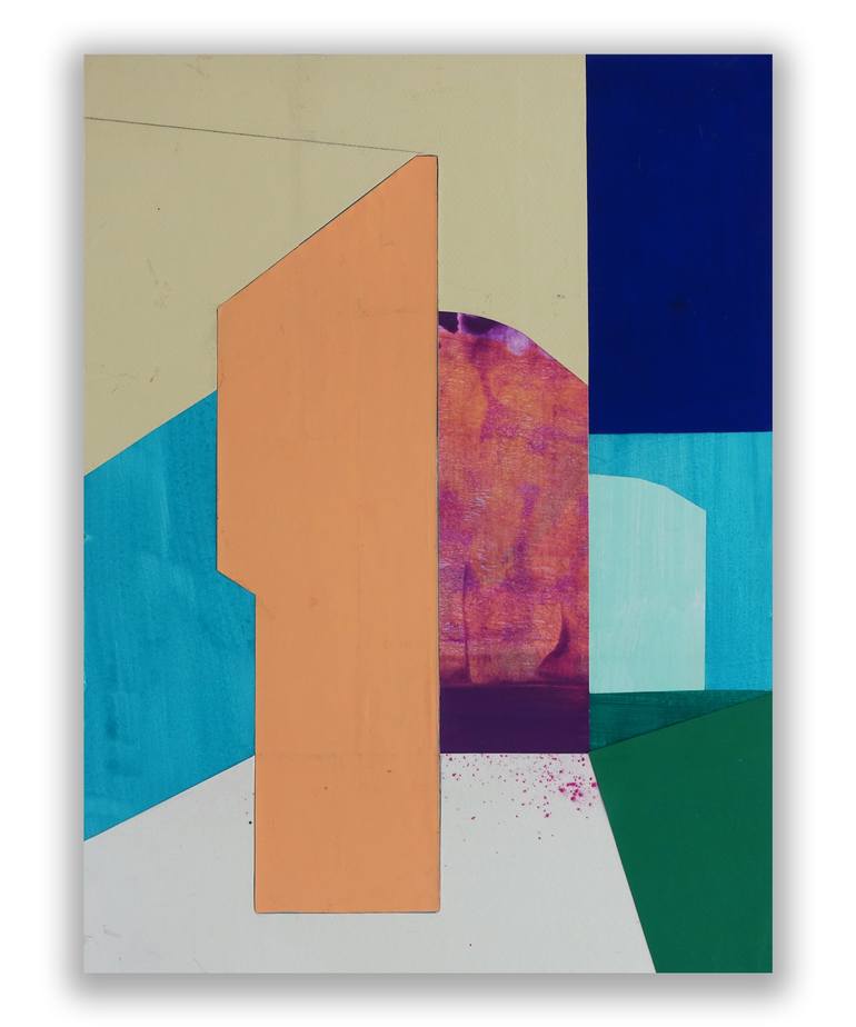 Original Geometric Abstract Collage by Marjolein Verstappen