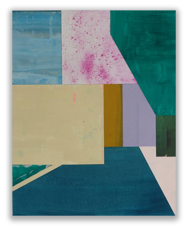 Original Geometric Abstract Collage by Marjolein Verstappen